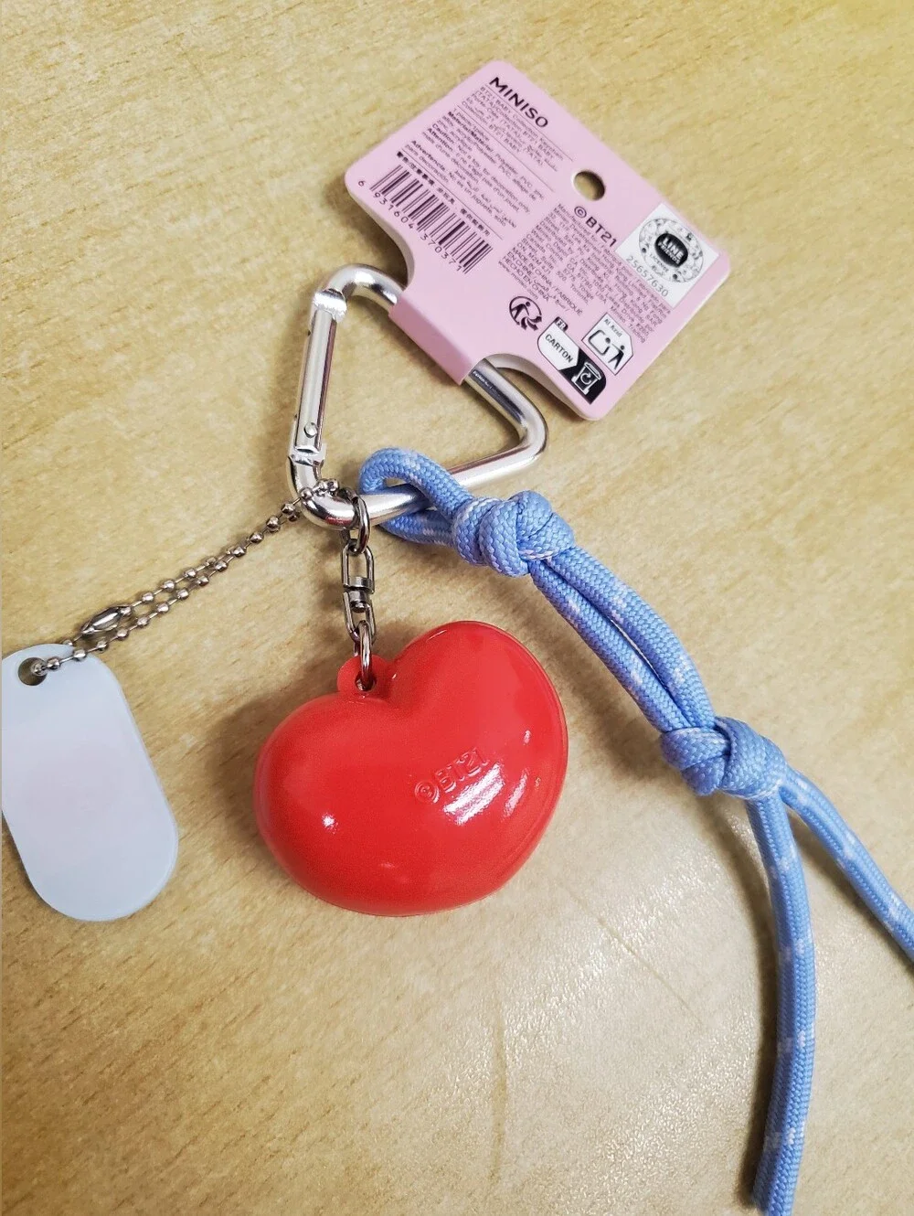 BT21 TATA Heart Keychain